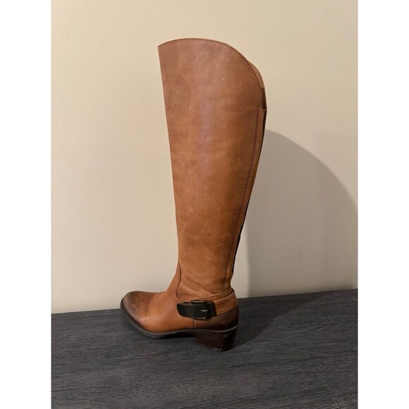 Vince Camuto Tall Valero Riding Boots Cognac Brown Leather 7.5 - Picture 5 of 11